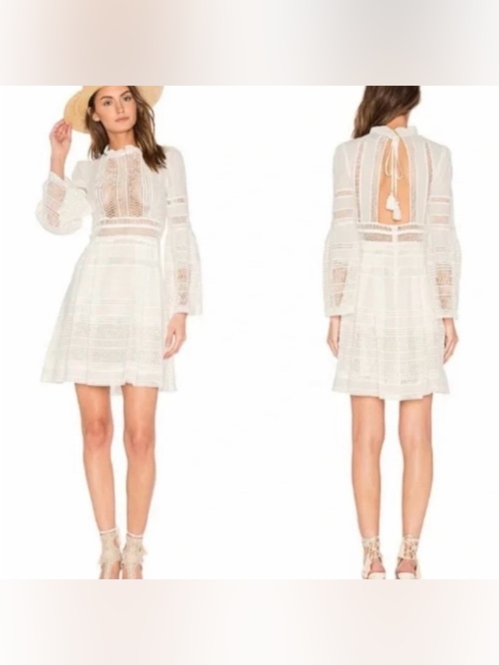 Sea New York White Eyelet Lace Dress